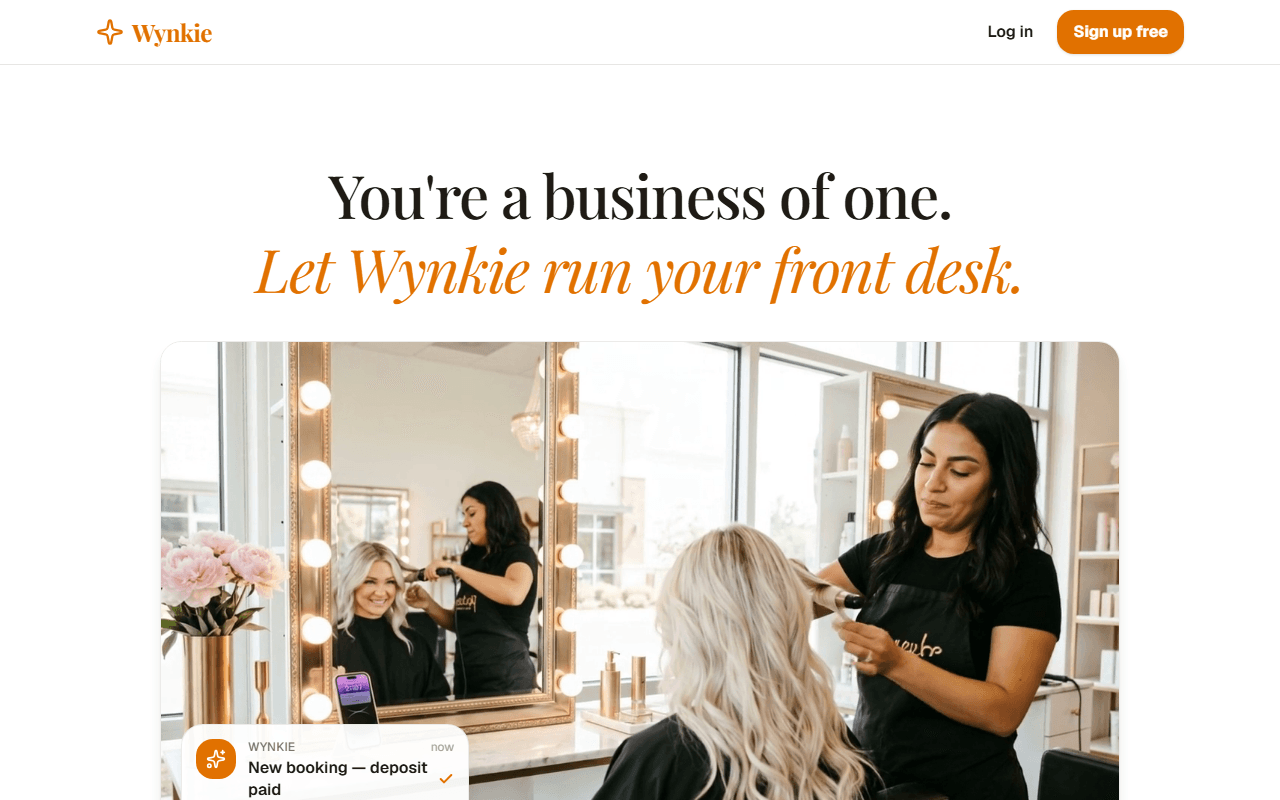 Wynkie booking and payments app, live